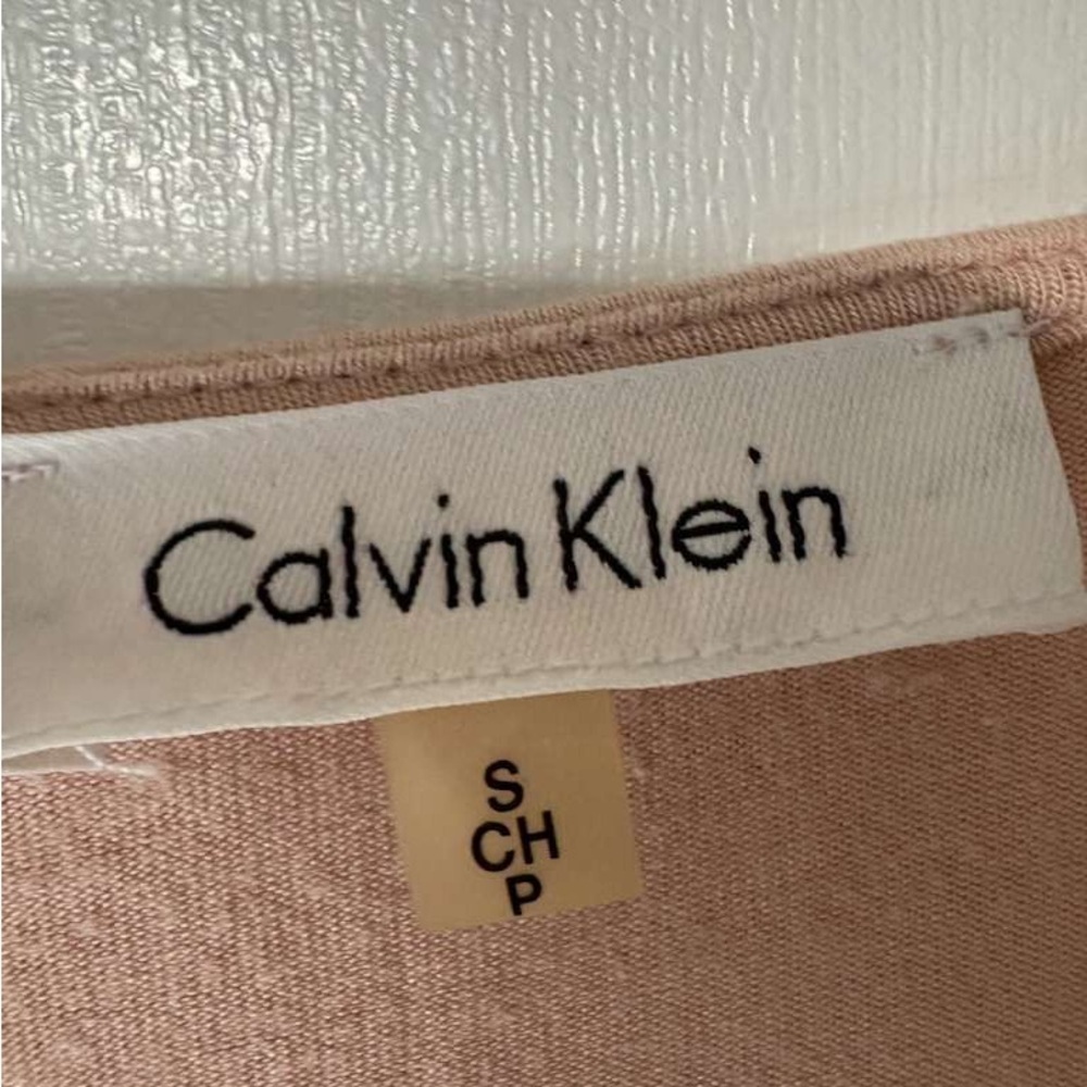 Calvin Klein Beige Lace-Up Blouse / Size S - Picture 10 of 11